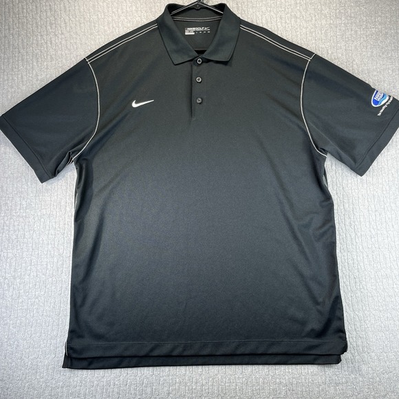 Nike golf Dr-fit Men's (XXL) Nestlé Waters, black short sleeve polo shirt